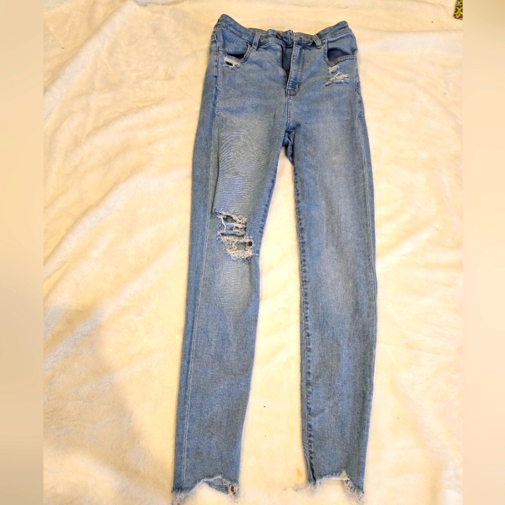 American Eagle womens highest rise blue jegging skinny jeans